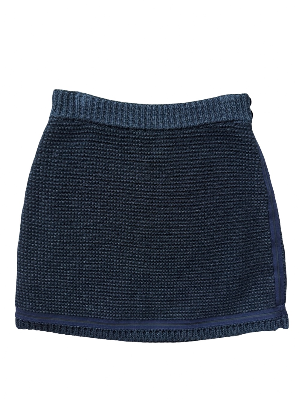 Chanel Women's Navy Knit Mini Skirt Size 38/ US 6 - Picture 2 of 5